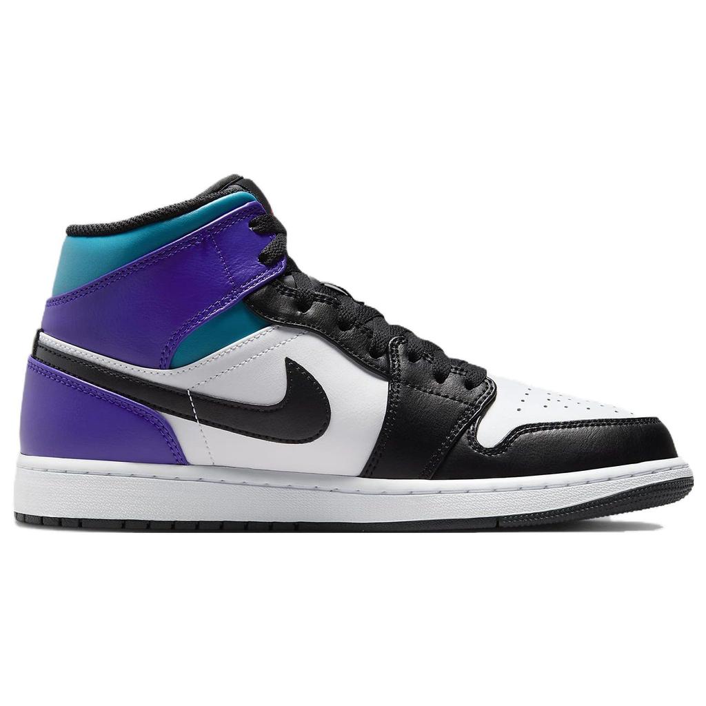 Мужские кроссовки Air Jordan 1 Mid Aqua White Court-Purple Tropical-Twist DQ8426-154