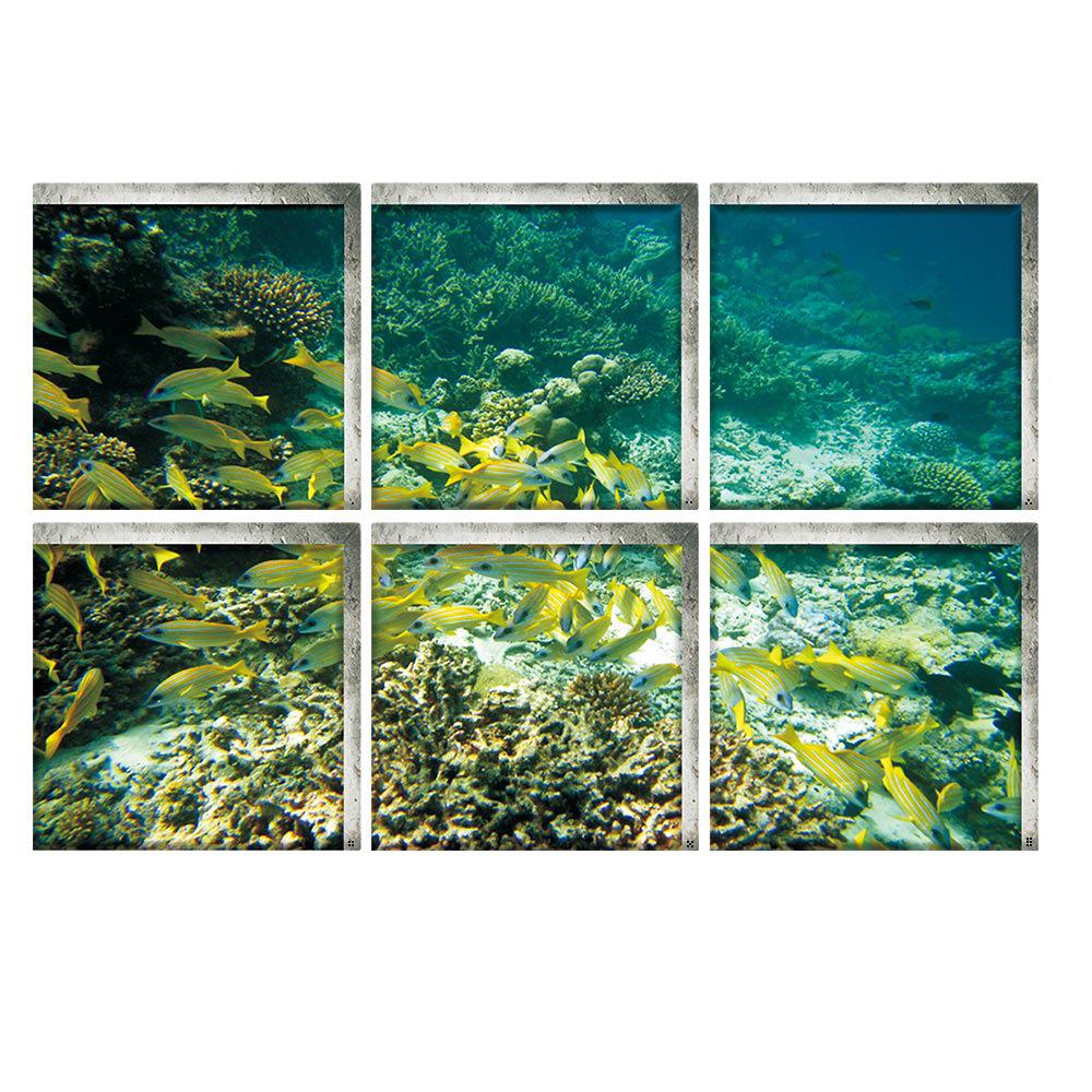 Креативная 3D Ванная Трехмерная Экологически чистая Наклейка на стену Ванна Самоклеящаяся Нескользящая Наклейка Детская Ванная Водонепроницаемая