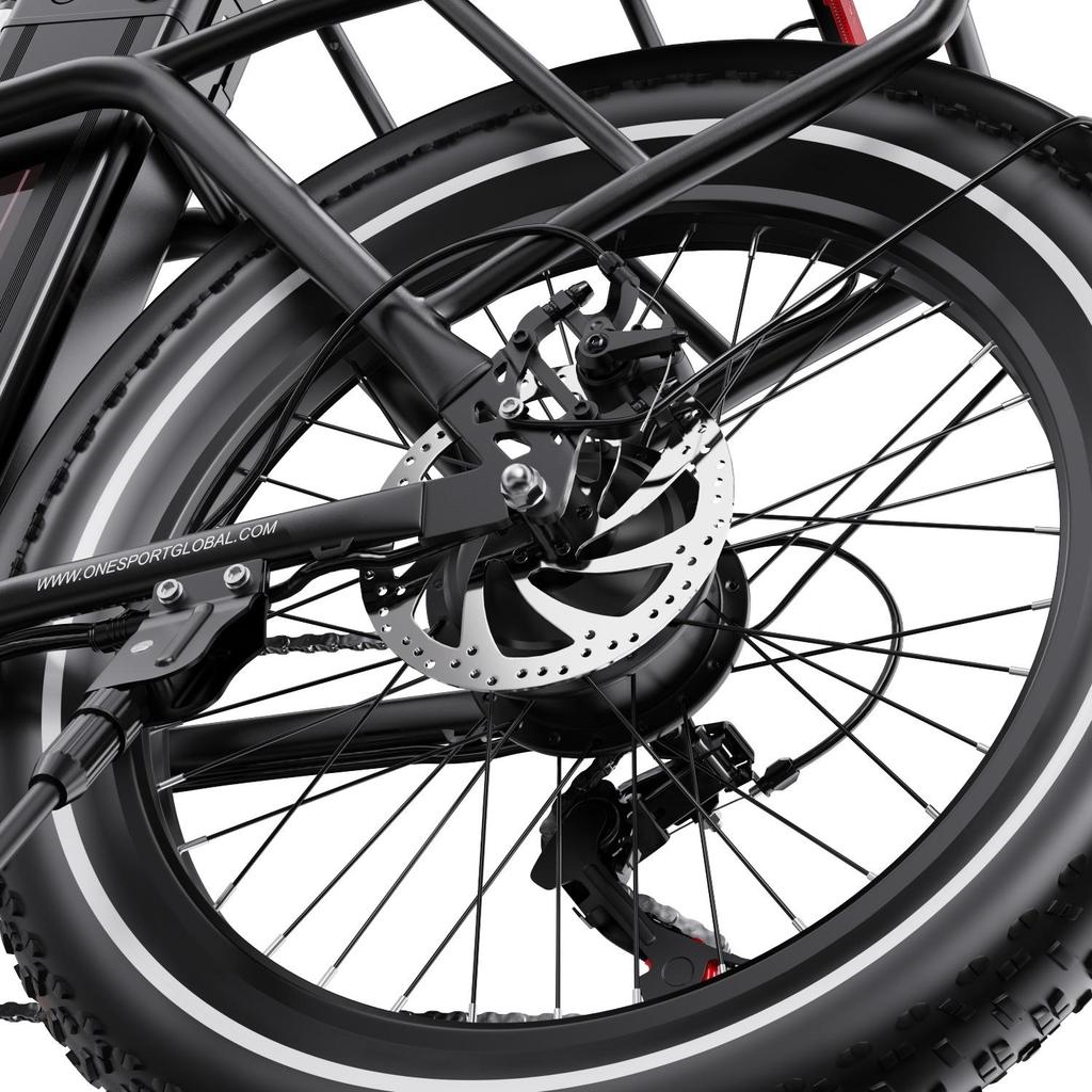 Onesport OT16-2 20 Inch Folding Electric Bike, 48V 17AH Battery, 60KM Pure Electric Range, 250W Motor, 7-Speed, City Commuter E-Bike