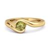 Peridot Modern Bypass Band Ring - Sterling Silver Gold Vermeil