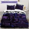 Gorillaz Pattern Bedding uilt Set uilt Cover Pillowcase Home Decoration Birthday Gift (1 * duvet cover + 2 * pillowcase without core)
