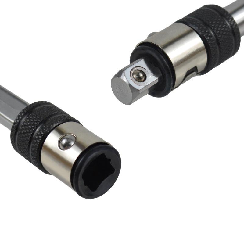 Удлинитель 70 мм с шестигранным хвостовиком 1/4", Хром-ванадиевая и углеродистая сталь, Двухцелевой удлинитель для торцевых головок