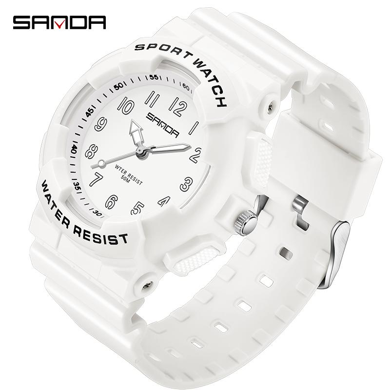 SANDA New Men Lady Watch Youth Student Casual Fresh Electronic Watches Quartz Fashion Versatile Waterproof Unisex Luminous