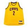 X NBA Collaboration Cavaliers Kyrie Irving Logo Letter 2 Fan Edition Sleeveless Basketball Jersey Unisex Jerseys Yellow 7470A-3CC-K91515