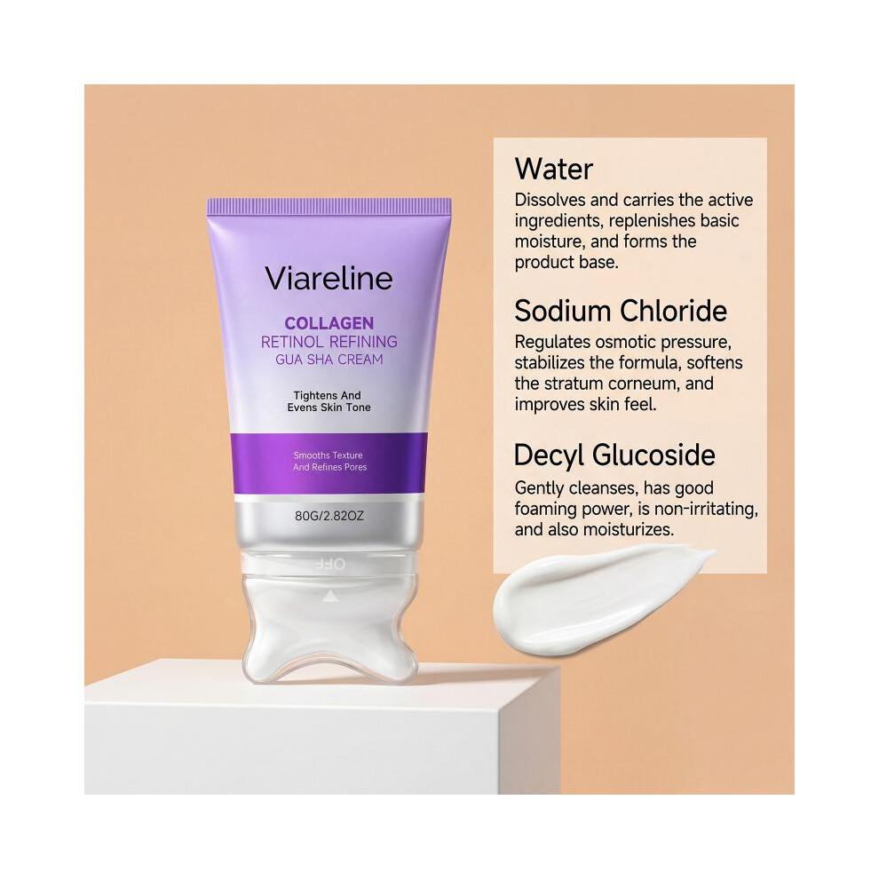 VIARELINE Retinol Firming Cream, Lifting & Nourishing, Hydrating Moisturizer, Reduces Fine Lines, Facial Contouring, Daily Skincare less