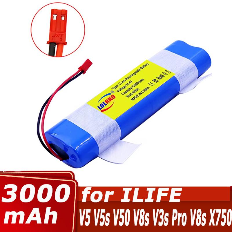 14.8V Battery 6800mAh 12800mAh Lithium Battery for ILIFE V5 V5s V50 V3 plus v3s pro Robot Vacuum Cleaner ilife v5s pro battery