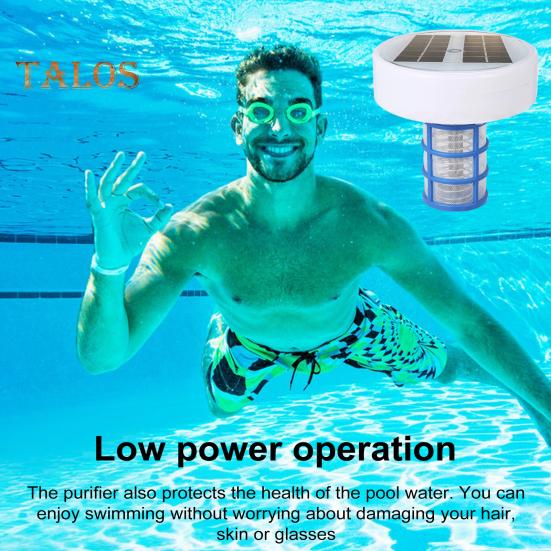 Солнечный очиститель воды, очиститель бассейна на солнечной энергии, плавающий очиститель воды с 2 медными элементами для пресноводных бассейнов с соленой водой, спа