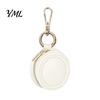 Small Storage for Earrings Portable Jewelry Box Keychain, PU Leather Travel Organizer Case, Soft Pouch Velvet Lining Secure Zipper Closure Rings
