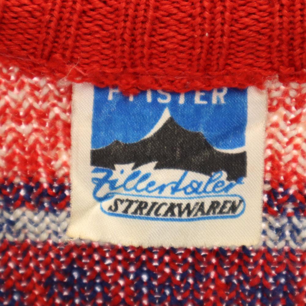 PFISTER 80s Old Overall handle Knit jacket Red Women Used