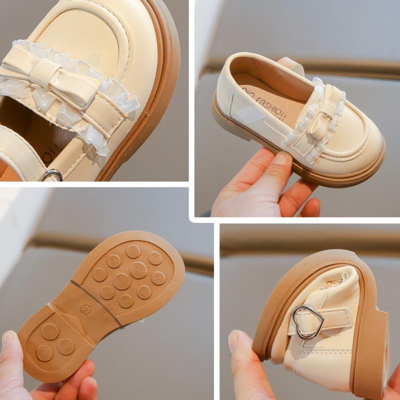 Весенние и осенние кожаные туфли для маленьких девочек с бантом и кружевом. Туфли принцессы. Милые детские туфли Doudou с мягкой подошвой.
