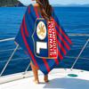 Lyonnais Football Crest Beach Towel - Soft, Absorbent Microfiber, Lightweight, Ideal for The Beach, Parties, Travel, Camping fan gifts
