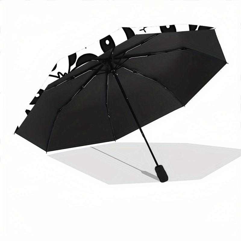 1pc Panda Pattern Automatic Open/close, All-Season Portable Folding Umbrella, Travel, Everyday, Formal Events - Compact Luxury Parasol, Outdoor Access