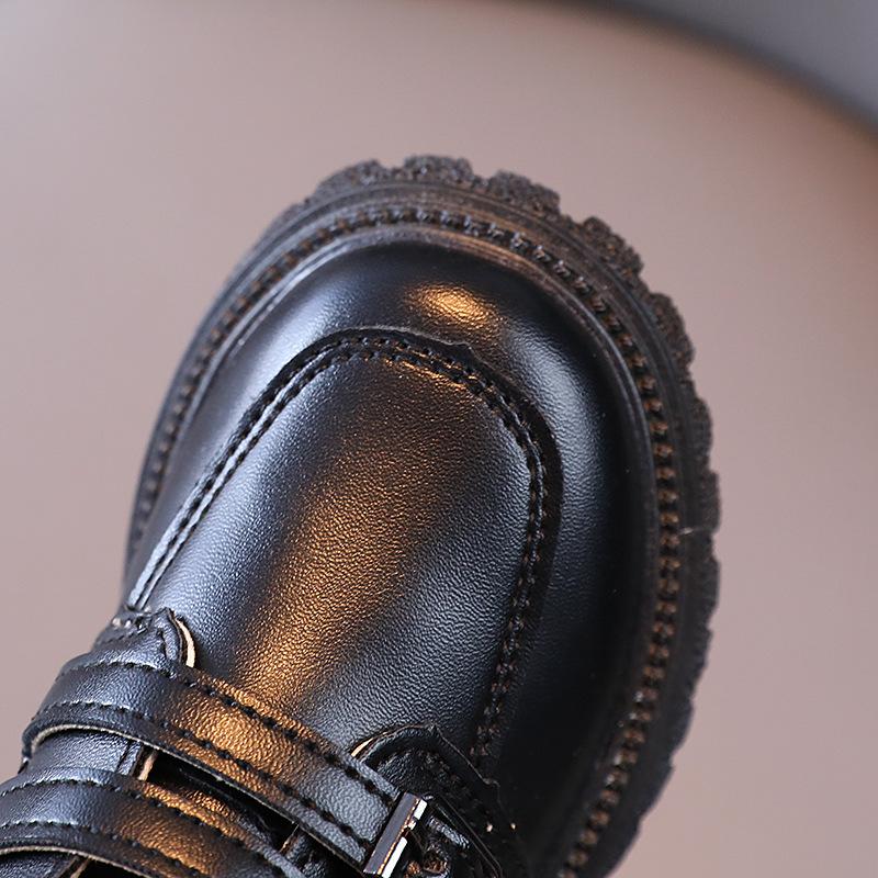 Spring and Autumn Kids Leather Shoes Casual School Boys Girls Single Shoe Toddler Black Brown Round Toe Casual Shoes for Kids