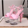 Woman's Shoes Transparent  Sandals Super High Heels Performance Nightclub Shoes 10365 Series 17cm Heel 7cm Platfrom LFD