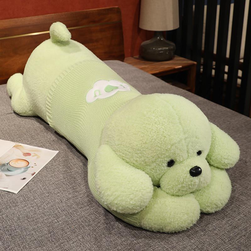 Wear Sweater Lying Dog Plush Toy Stuffed Animal Doll Decorations Kids Gifts