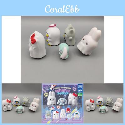Очаровательная фигурка My Melody из серии Хэллоуин в белом плаще привидения, коллекционная из ПВХ
