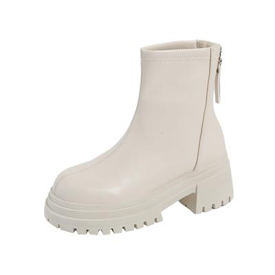 Модные женские осенне-зимние новые нескользящие толстые подошвы увеличивают повседневную женскую обувь плюс хлопковые теплые короткие сапоги модные