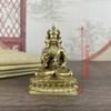 Antique Four-Armed Avalokitesvara Bidhisattva Statue Desk Ornaments Tibetan Patron Saint Figurines Home Decoration Crafts