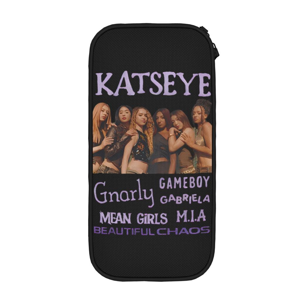 Katseye Kpop Pencil Cases Creative BEAUTIFUL CHAOS Pen Bag Student Large Storage School Supplies Zipper Pencil Pouch