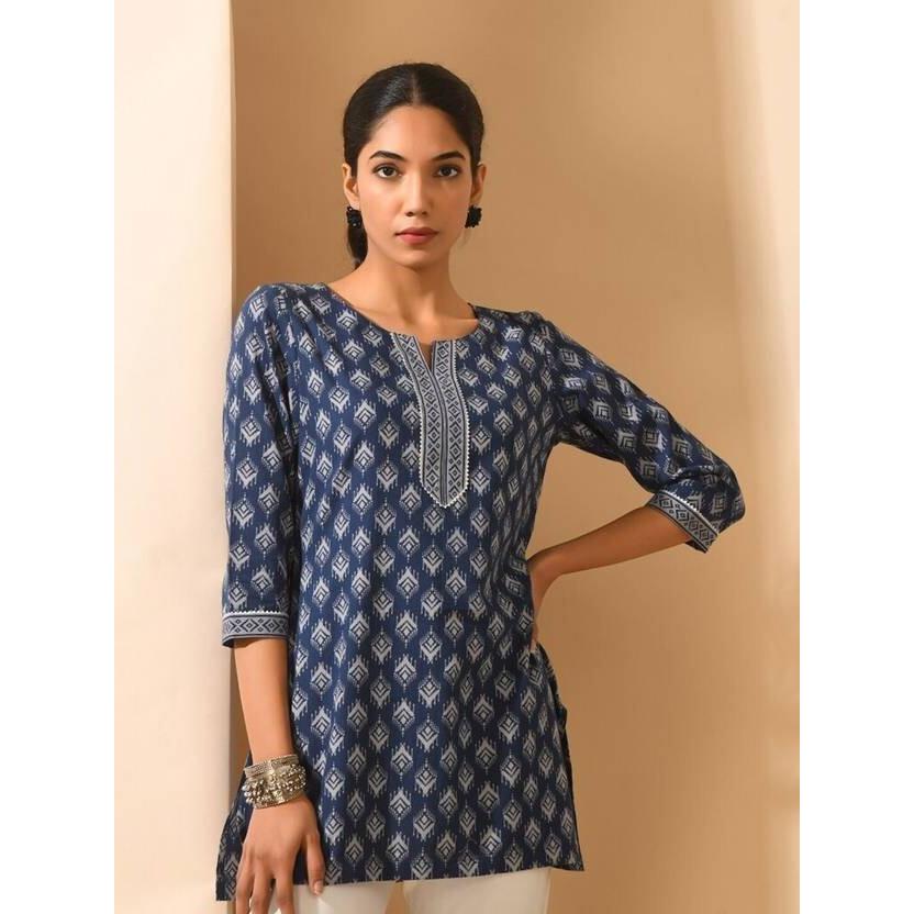 Женская принтованная вискозная прямая курта топ индийская пакистанская праздничная одежда топ туника SC-2147