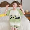 Girls Cotton Short Sleeve Pajama Set Sleepwear Kids 8 Years Cartoon Print Home Outfit