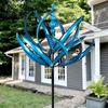 Modern Windmill Gardening Plug Wrought Iron Wind Solar Spinners  Courtyard