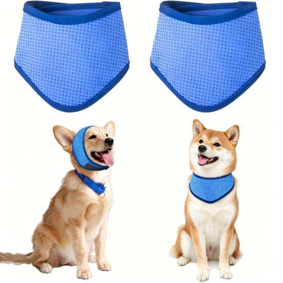 Summer Outdoor Dog Cooler Cooling Bandana, Breathable Self-Cooling Neck Wrap, Pet Cold Water Activated Bandana Cooler, Heatstroke Prevention Kerchief