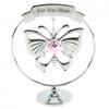 Crystocraft For You Mum Chrome Plated Butterfly Ornament