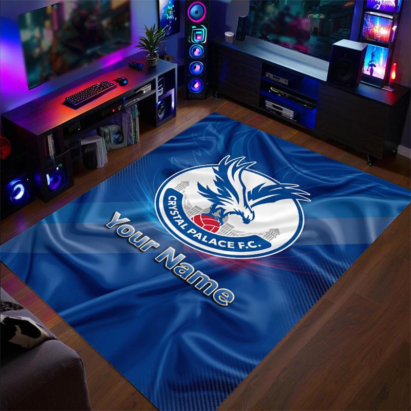 Crystal Velvet Rug Crystal Palace Print Custom Name Text Floor Mat Home Decor