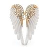 Classic Rhinestone Angel Wings Brooch Pins Sparkling Jewelry Gift Feather Designer Brooches