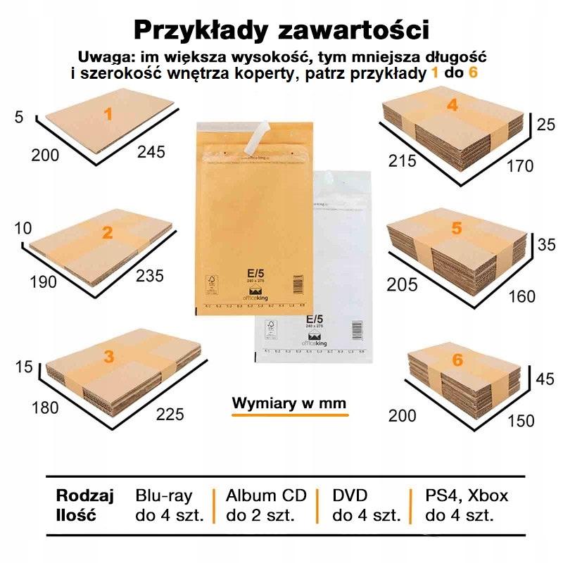 Koperta Bąbelkowa E15 Brązowa X10Szt
