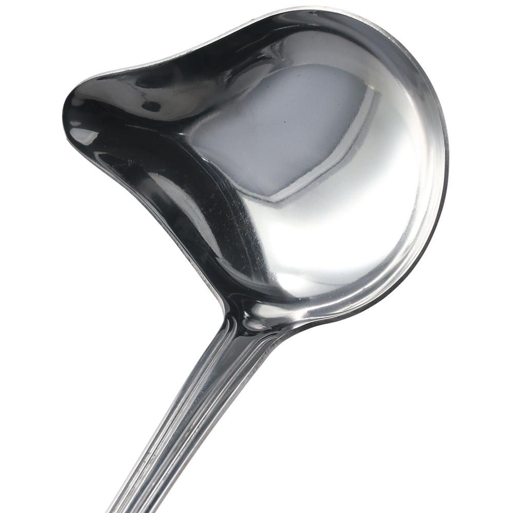 1/2pcs Silver Saucier Sauce Soup Scoop 7.87*2.91 Inch Skimming Spoon Household Spoon Set Restaurant