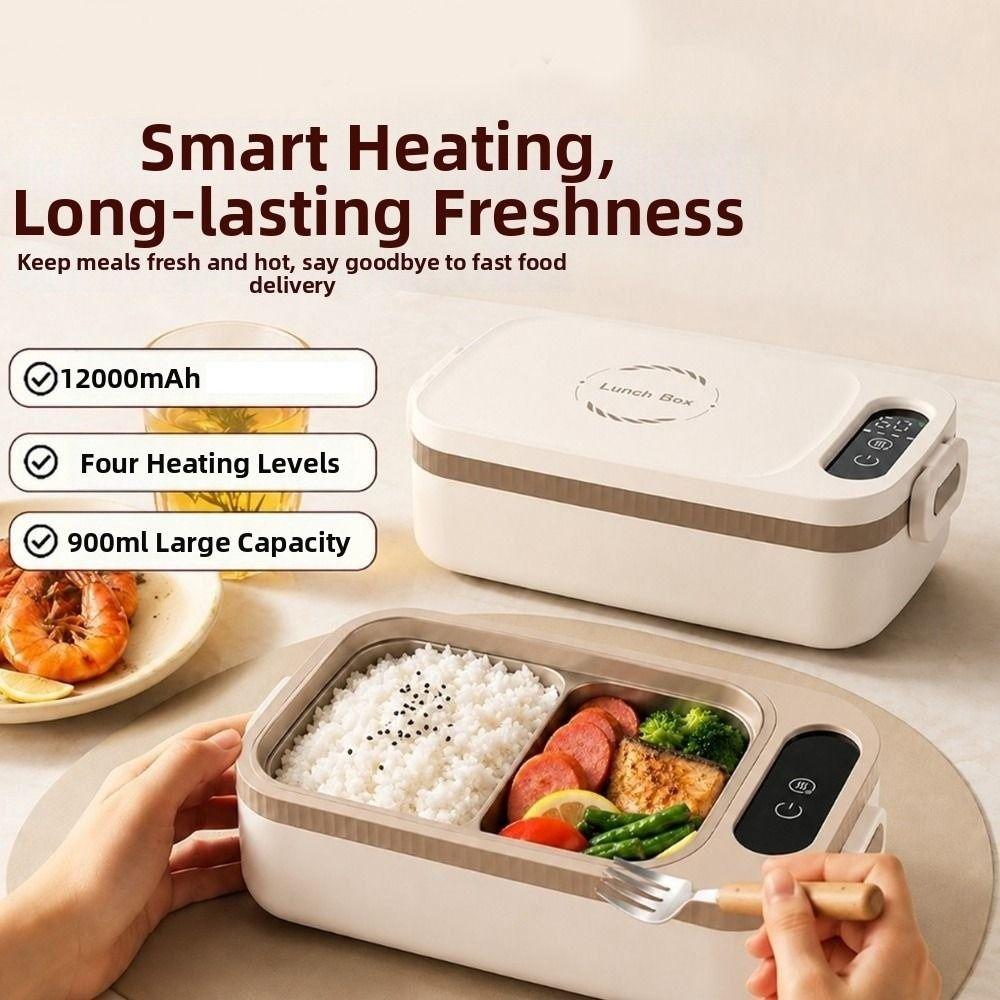 Water-free Wireless Heating Food Container Fast Heating Cordless Food Warmer Travel Meals