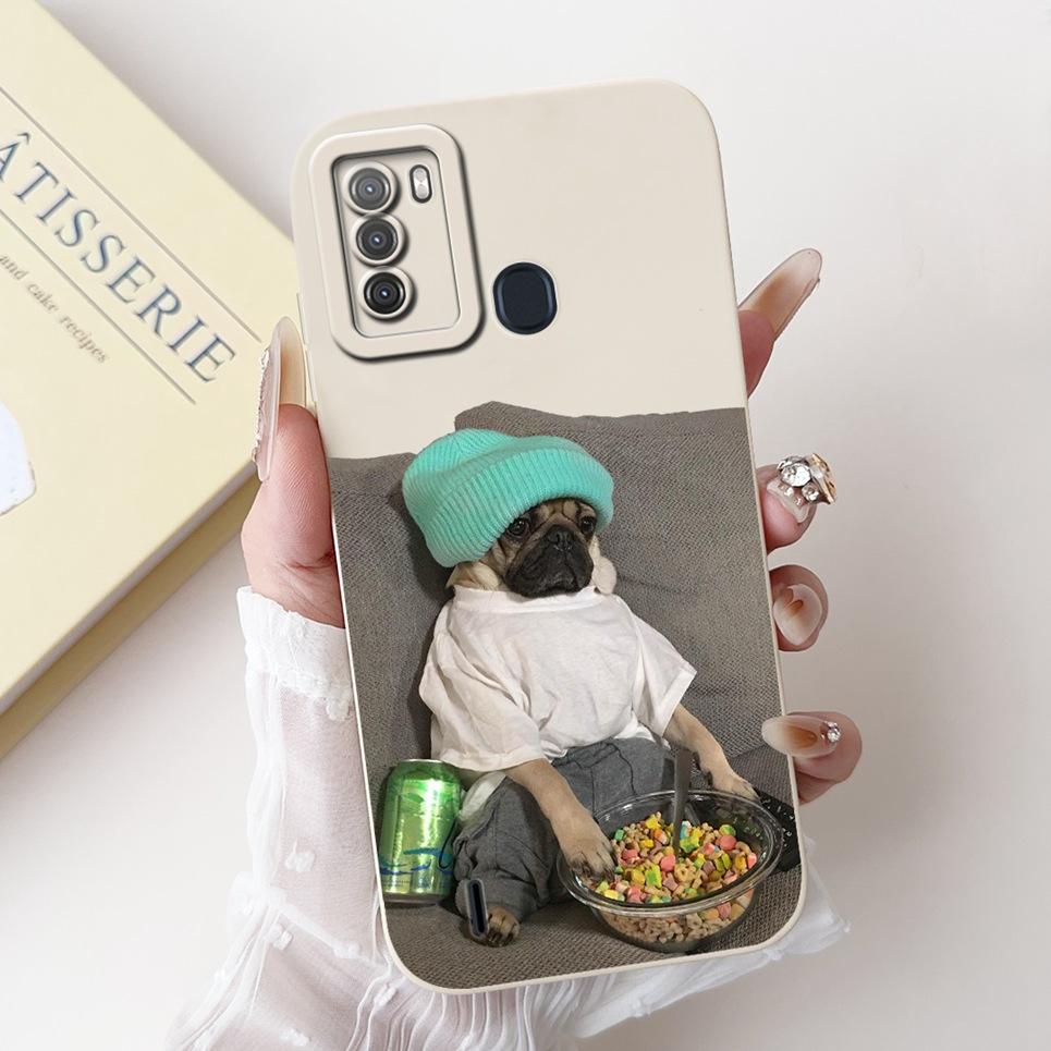 For Itel Vision 1 Pro / Vision 1 Case Stylish Painted Soft Silicone TPU Phone Back Cover For Vision1 1Pro Funda Coque