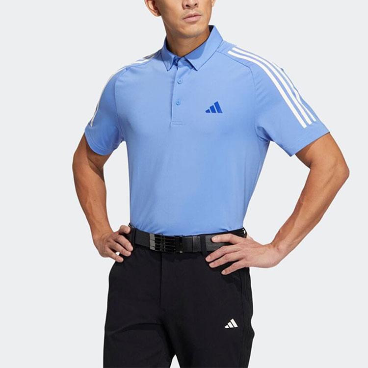 adidas Мужские рубашки-поло Синий воротник-поло Умеренный прямой крой HT6864
