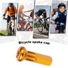10Pcs Bicycle Spoke Cover Aluminum Alloy Spoke Nipples Easy Installation Bicycle Parts for MTB Road Bikes