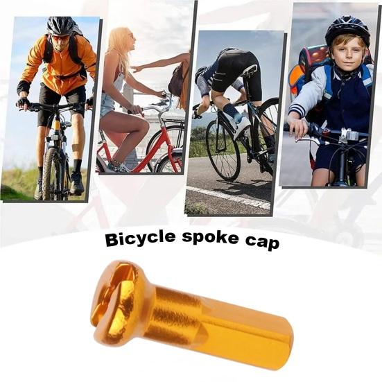 10Pcs Bicycle Spoke Cover Aluminum Alloy Spoke Nipples Easy Installation Bicycle Parts for MTB Road Bikes