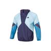 Logo Color-Block Striped Sports Training Casual Jacket Men Jacket Blue H65747