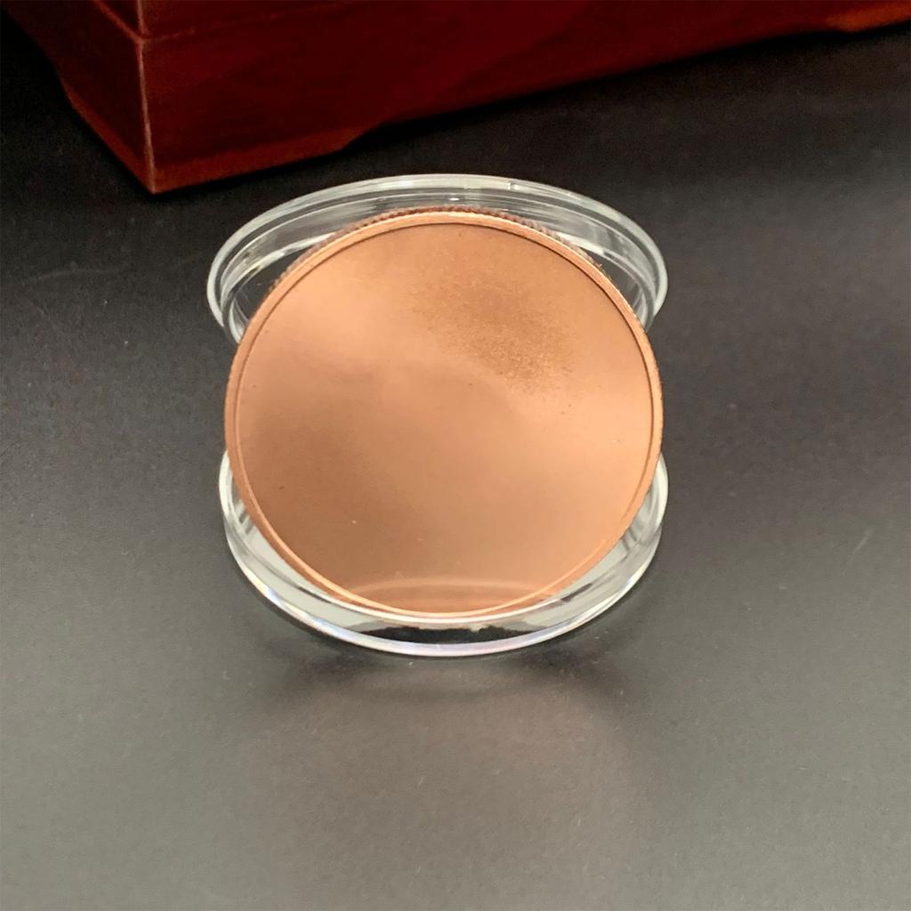 Металлическая жетон-челлендж 40 мм с пустой поверхностью для гравировки и памятного дизайна, включает коробку для хранения