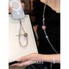 Diamond-encrusted strawberry crossbody back mobile phone chain high-end neck hand carry crystal pendant