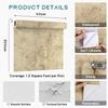 VEELIKE Easy-Stick Wallpaper, Concrete Look, Yellow, Removable, Waterproof, Heat-Resistant, 40x300cm, Concrete Wallpaper Sticker, Wall-Mounting Wallpa