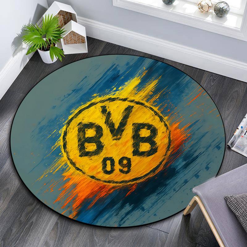 BVB09 Round Area Rug,Carpet Rug for Living Room Bedroom Sofa Playroom Decor,Non-slip Floor Mat
