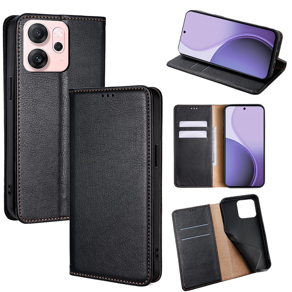 For Oppo Reno14 F 5G Case Wallet PU Leather Magnetic Auto-Absorbed Phone Cover