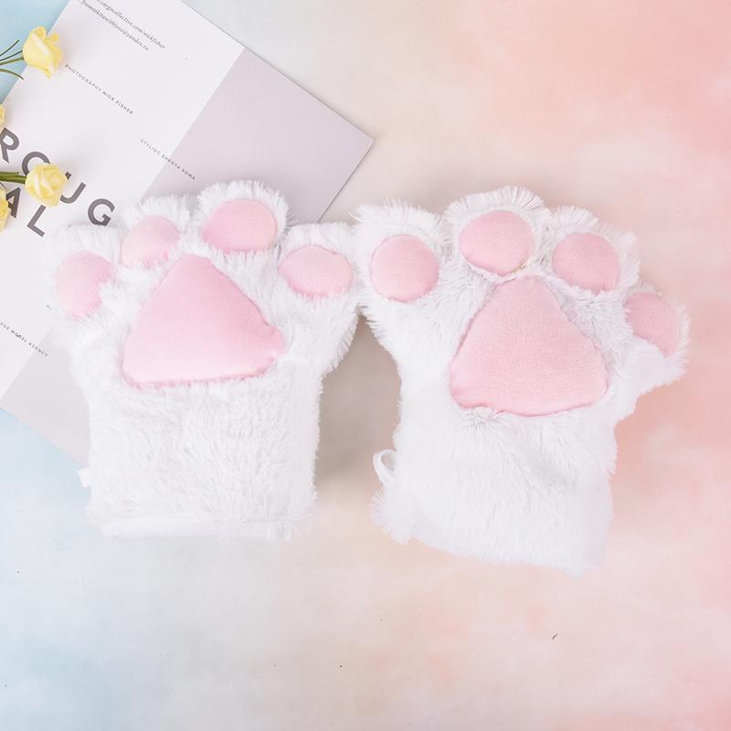 5 шт./компл. костюм для косплея кошки, кошачий хвост, уши, воротник, лапы, перчатки, комплект, милый