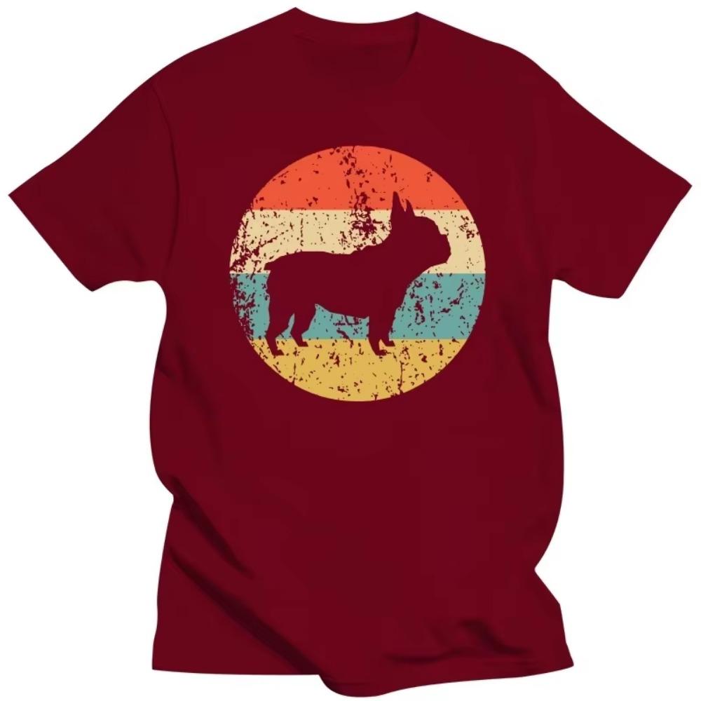 Funny French Bulldog Retro Dog T Shirts Graphic Cotton Streetwear Short Sleeve Birthday Gifts Summer Style T-shirt Mens Clothing