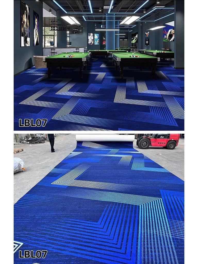 Luxury Fireproof Nylon Billiard Hall Carpet for Hotels - Large Area Print Mat