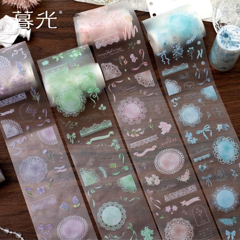 1pcs/1lot Decorative Adhesive Tapes lace language Mask Tapes Scrapbooking DIY Paper Japanese Stickers
