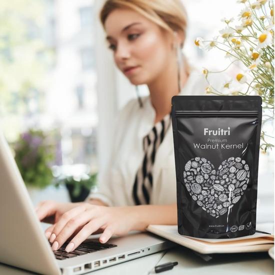 Ядра грецкого ореха из Калифорнии Fruitri Premium 250 г - чистый Ахрот Гири, грецкий орех без скорлупы, идеальная закуска, сырые сухофрукты Ахрот Гири