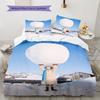 Cute Pippi Pattern Bedding Home Decoration Birthday Gift ( 1 duvet cover + 2 pillowcase, without core),fan merchandise.