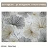 2D flat 1pc Ginkgo leaf polyester banner - off-white and golden branches with black leaf patterns photography background